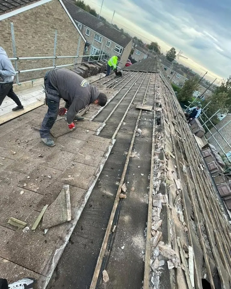 Roof strip and re-felt in progress in Gorran Haven