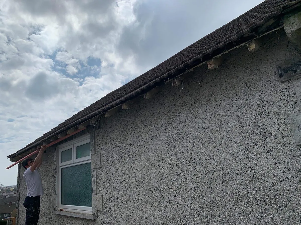 White uPVC fascias and soffits on a bungalow in Gorran Haven