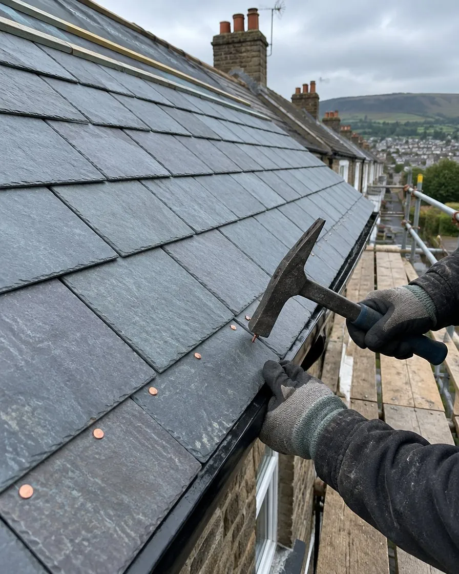 Slate roofing in Gorran Haven